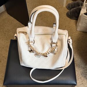 Juicy Couture " Not your Babe" Satchel -Ivory Bag w/ Gold Chain Charms